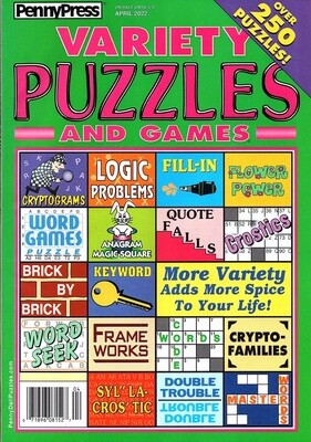 Penny Press Variety Puzzles and Games April 2022