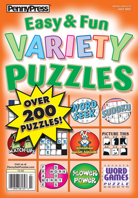 Easy & Fun Variety Puzzles July 2022