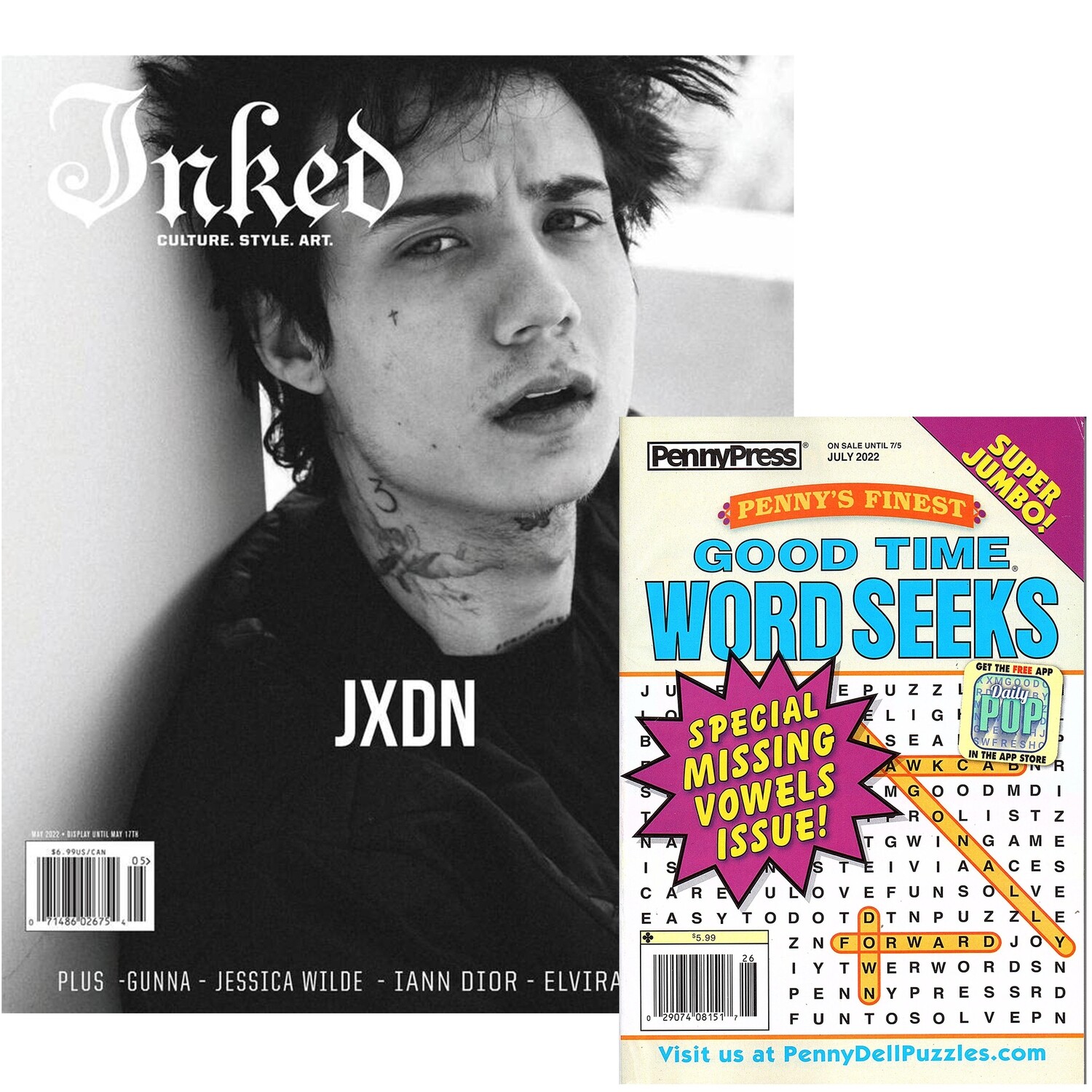 Inmate Magazine/Puzzle Bundle Inked Magazine/Penny Press May 2022