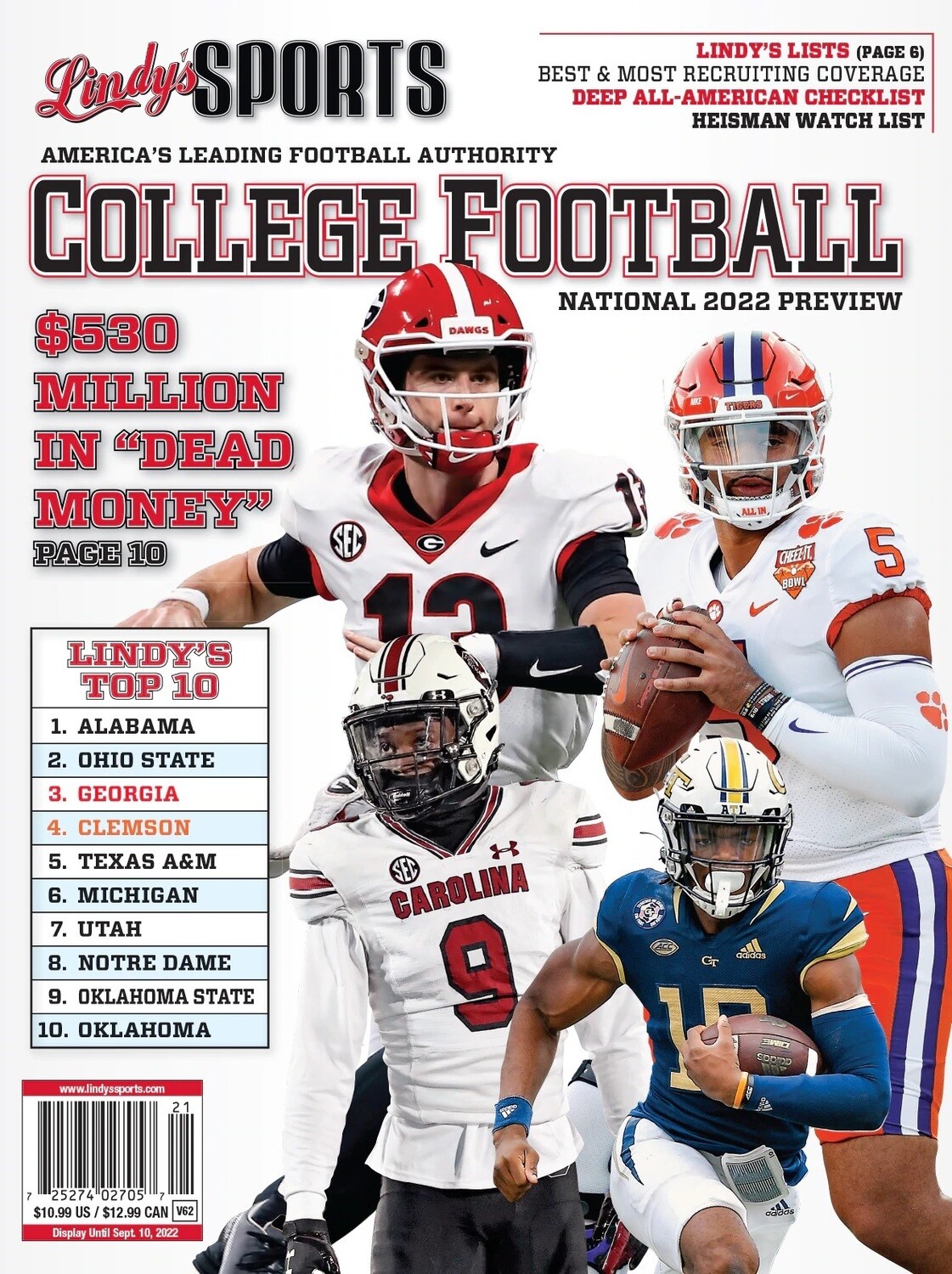 Lindy's Sports College Football Magazine National 2022 Preview
