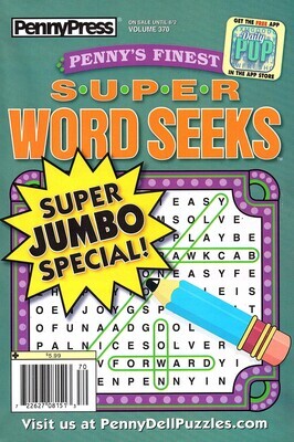 Penny Press Super Word Seek #370 Special -Free Shipping!