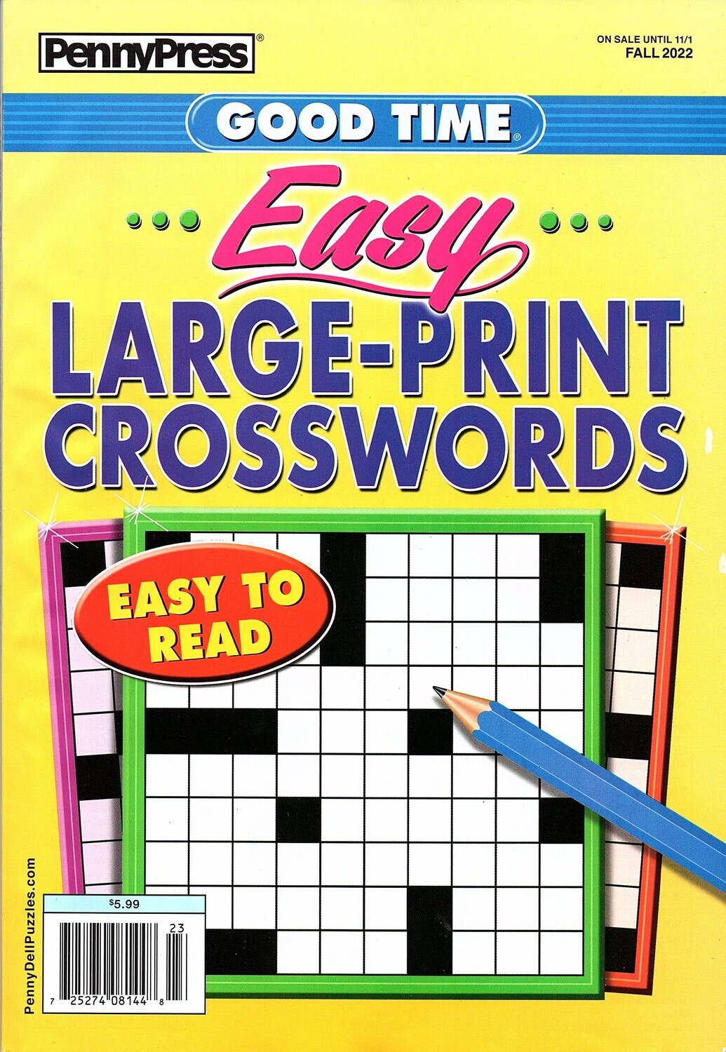 Good Time Easy Large Print Crosswords Fall 2022
