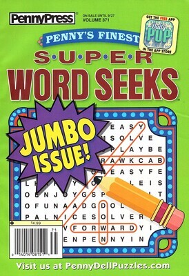 Penny Press Super Word Seek #371 Special -Free Shipping!