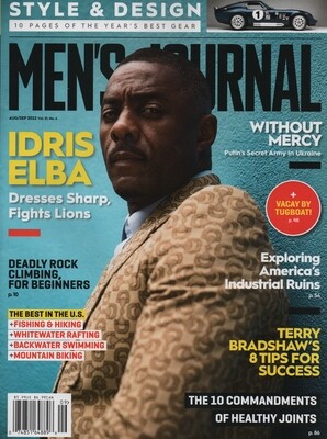 Men's Journal Magazine Aug/Sep Idris Elba