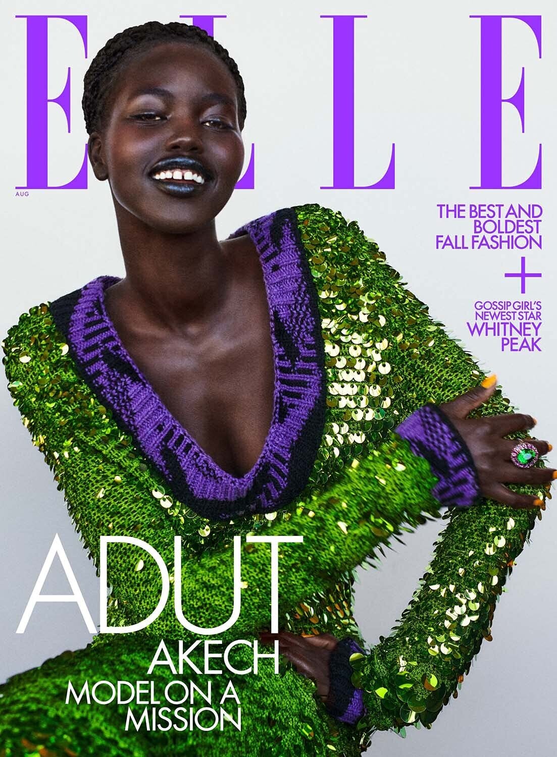 Elle Magazine (August, 2021) Adut Akech