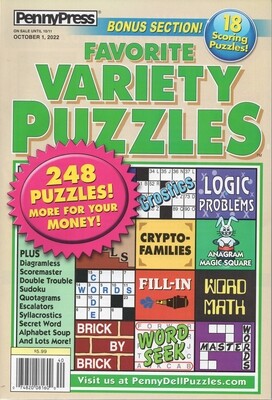 Favorite Variety Puzzles October 2022