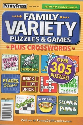 Family Variety Puzzles & Games Vol 331
