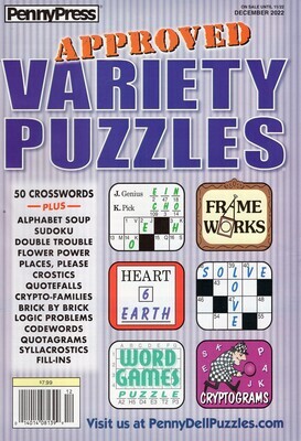 Approved  Variety Puzzles December 2022