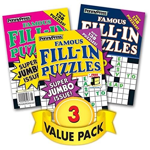 Penny's Famous Fill-In Puzzles -3 Pack -Free Shipping!