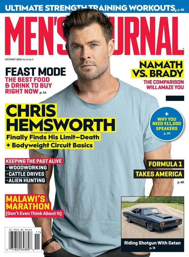 Men's Journal Magazine Oct/Nov 2022 Chris Hemsworth