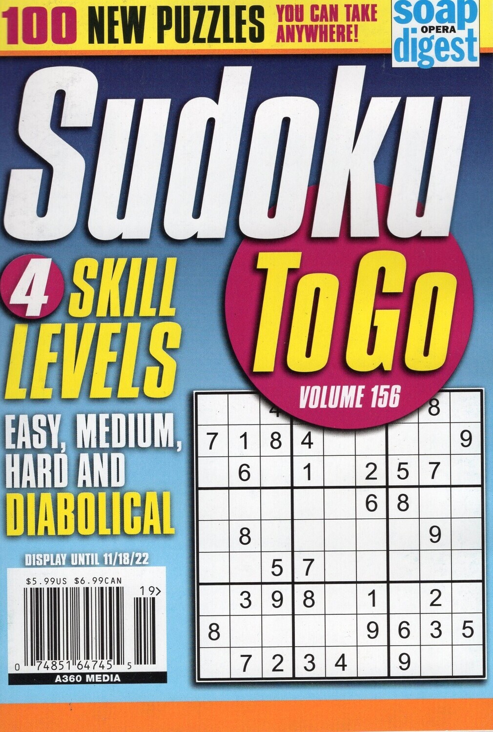 Sudoku To Go Magazine #156