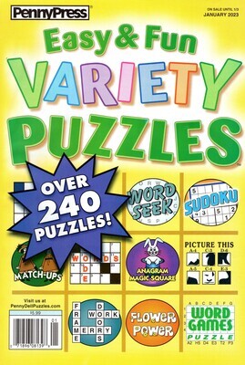 Easy & Fun Variety Puzzles January 2023