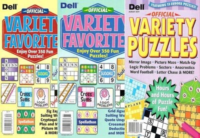 Lot of 3 Dell Variety Puzzles  -Free Shipping!