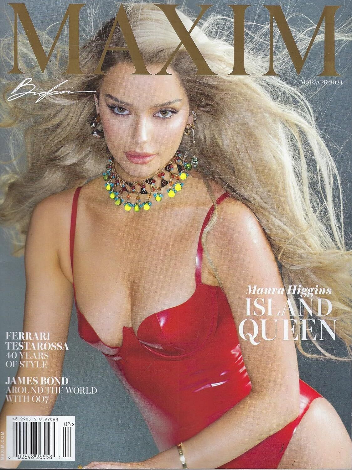 Maxim Magazine March / April 2024 Maura Higgins Island Queen