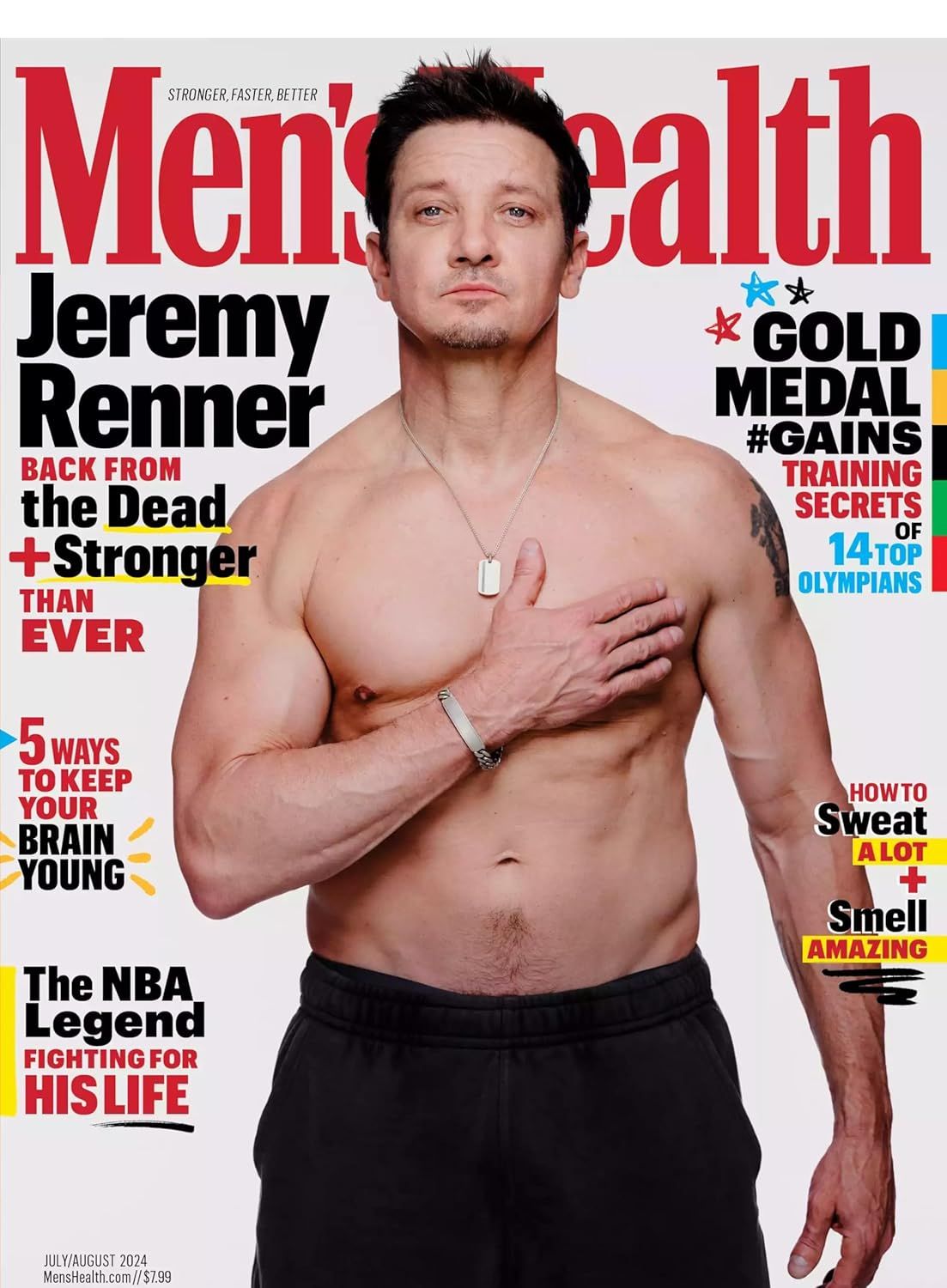 Men&#39;s Health Magazine July/August 2024 Jeremy Renner