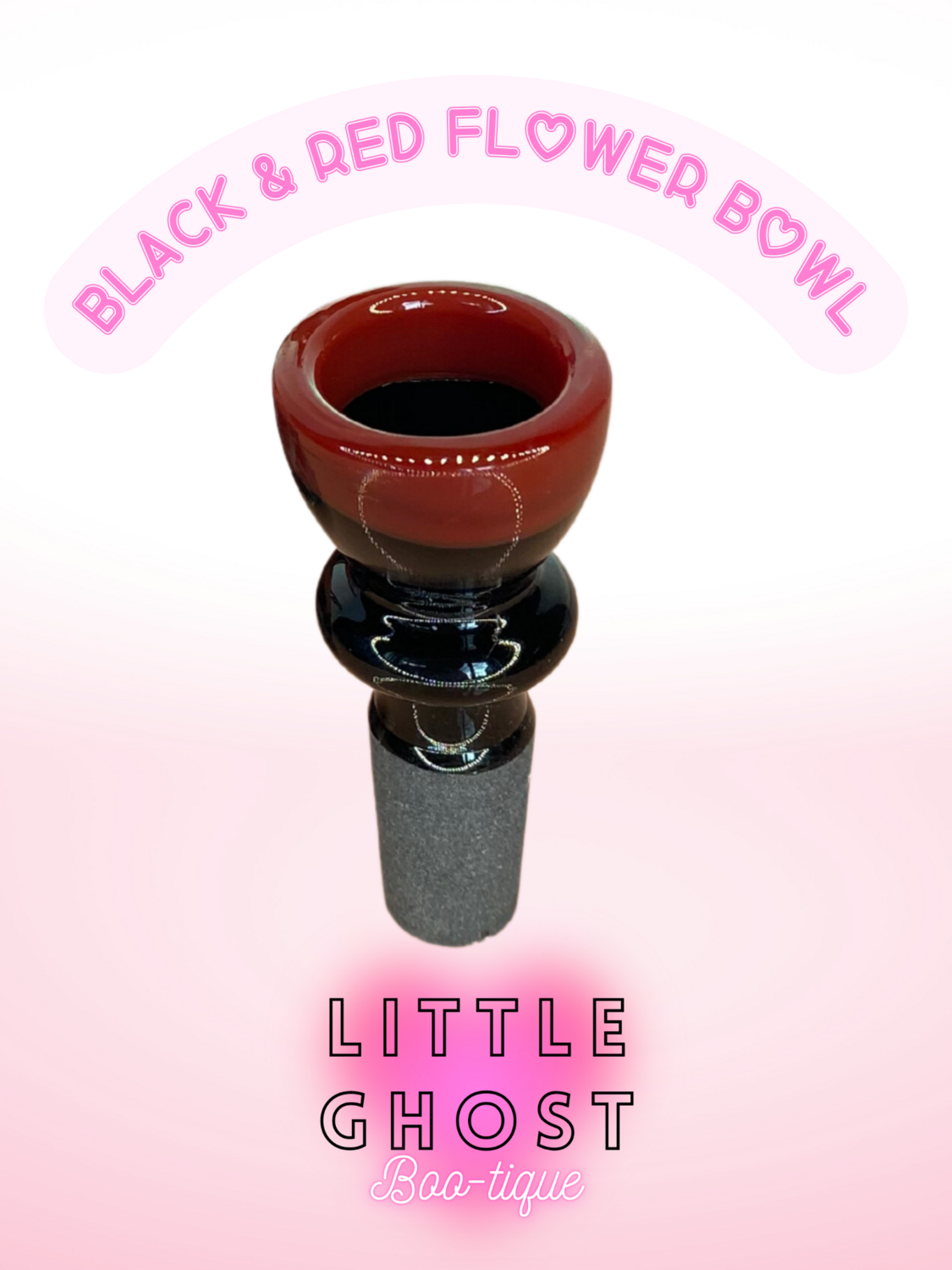 Black & Red Flower Bowl