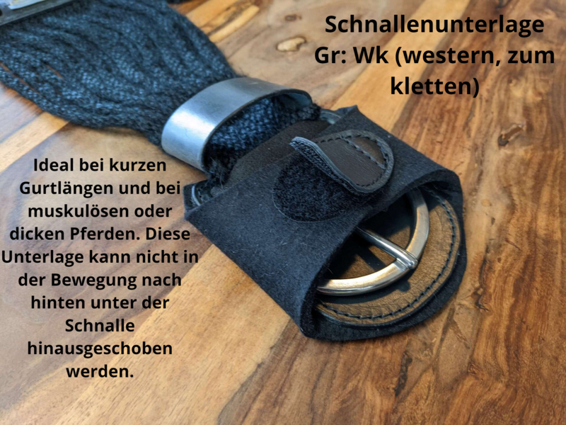 1 Paar Schnallenunterlagen Western, Modell Wtk Western, tailliert, klett, passend für alle unsere Westerngurtvarianten