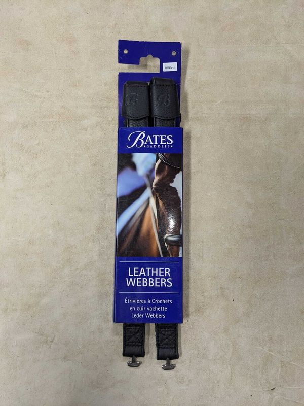 Mono Steigbügelriemen, Pony, 60 cm, Bates Webbers, braun und schwarz Mono Steigbügelriemen, Pony, 60 cm, Bates Webbers, braun und schwarz