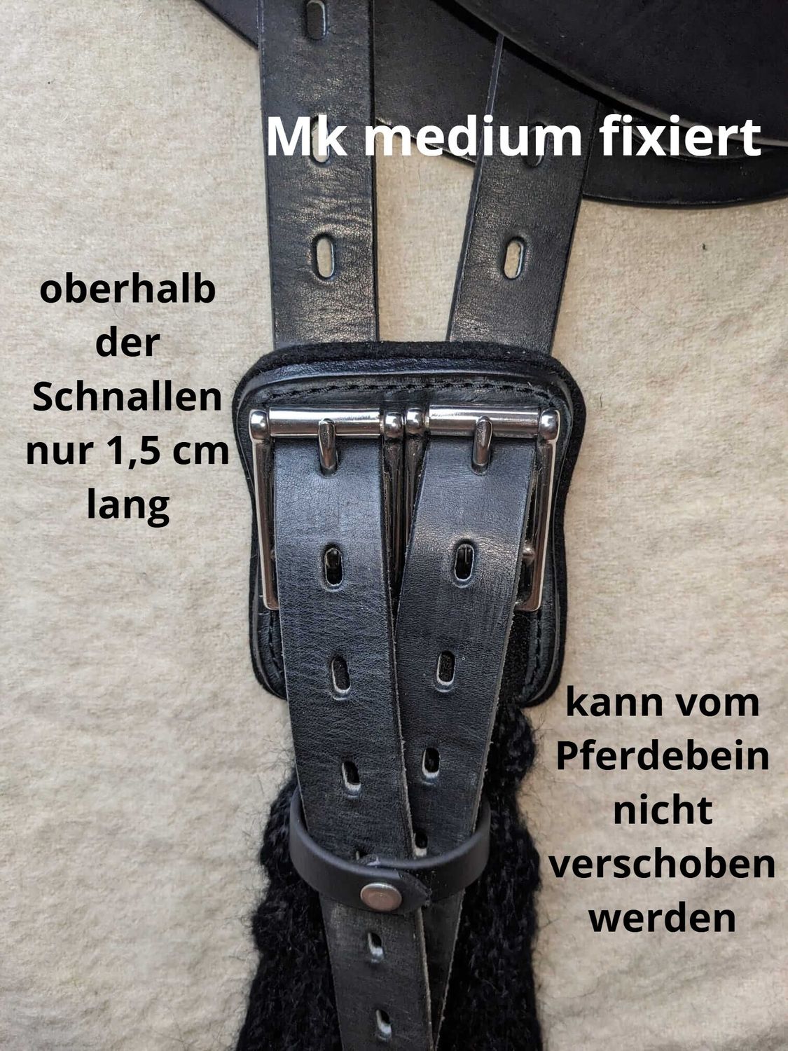 1 Paar Schnallenunterlagen Größe Mf (medium fixiert) passend für unsere 11 cm und 14 cm breiten Kurzgurte