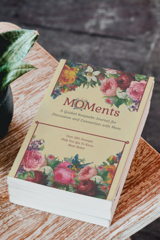 MOMents Guided Keepsake Journal is great for relationship building as it helps you get to know mom better. It is a perfect all-occasion gift (Mother's Day, Birthdays, Christmas, or Just Because).