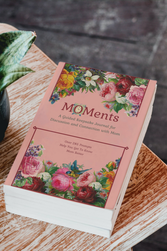 MOMents Guided Keepsake Journal is great for relationship building as it helps you get to know mom better. It is a perfect all-occasion gift (Mother's Day, Birthdays, Christmas, or Just Because).