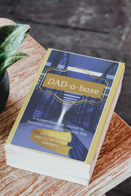 Dad-a-base Guided Keepsake Journal is great for relationship building as it helps you get to know dad better. It is a perfect all-occasion gift (Father's Day, Birthdays, Christmas, or Just Because).