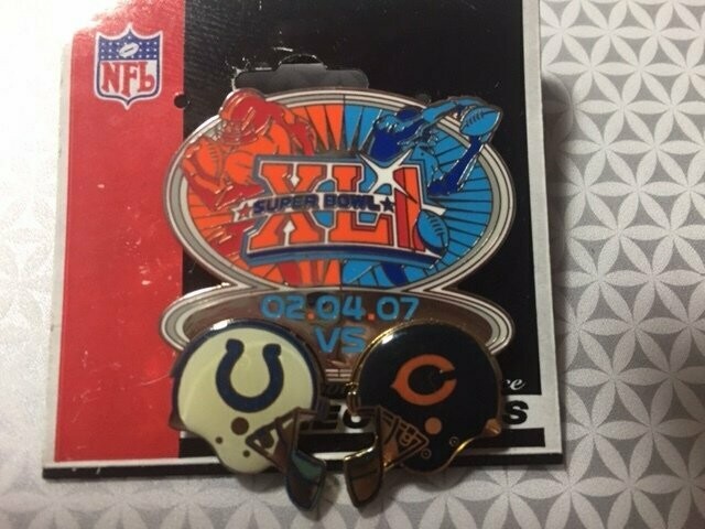 Chicago Bears Super Bowl XLI Colts vs Bears 2-4-07 Lapel Pin