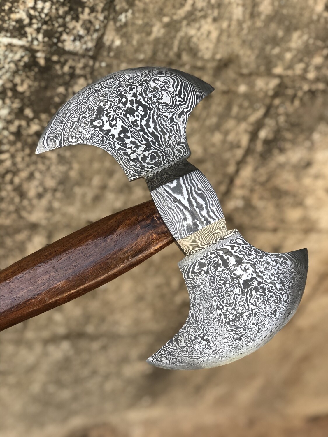 Custom Handmade Damascus Steel Axe / Hatchet