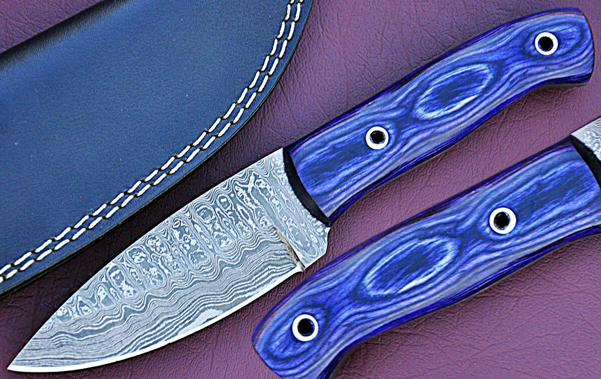 Damascus Steel Skinner WIth Exotic Wood Handle