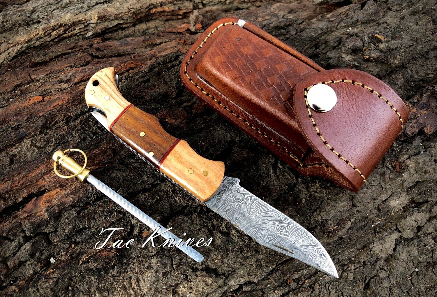 ​Damascus Steel Pocket Knife | Personalized Knife | Customized Knife| Handmade Knife​