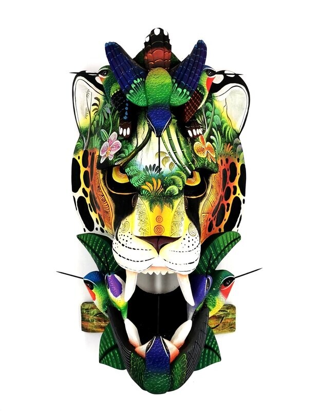 "Devil Jaguar with Hummingbirds II"
