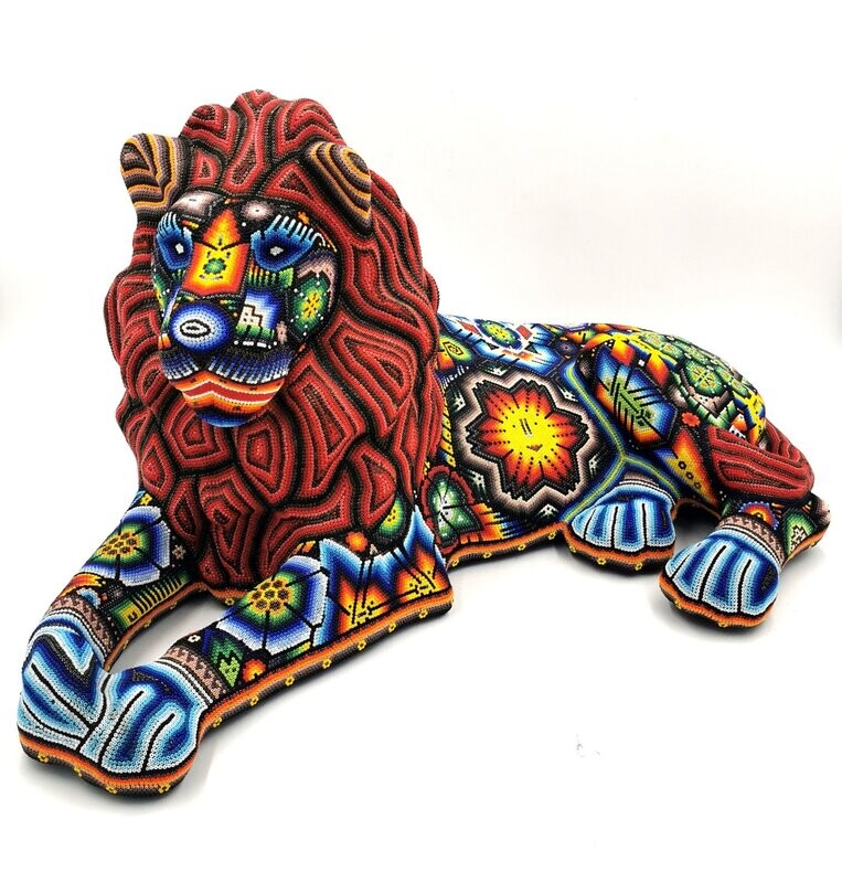 "Wixárika Lion figure"