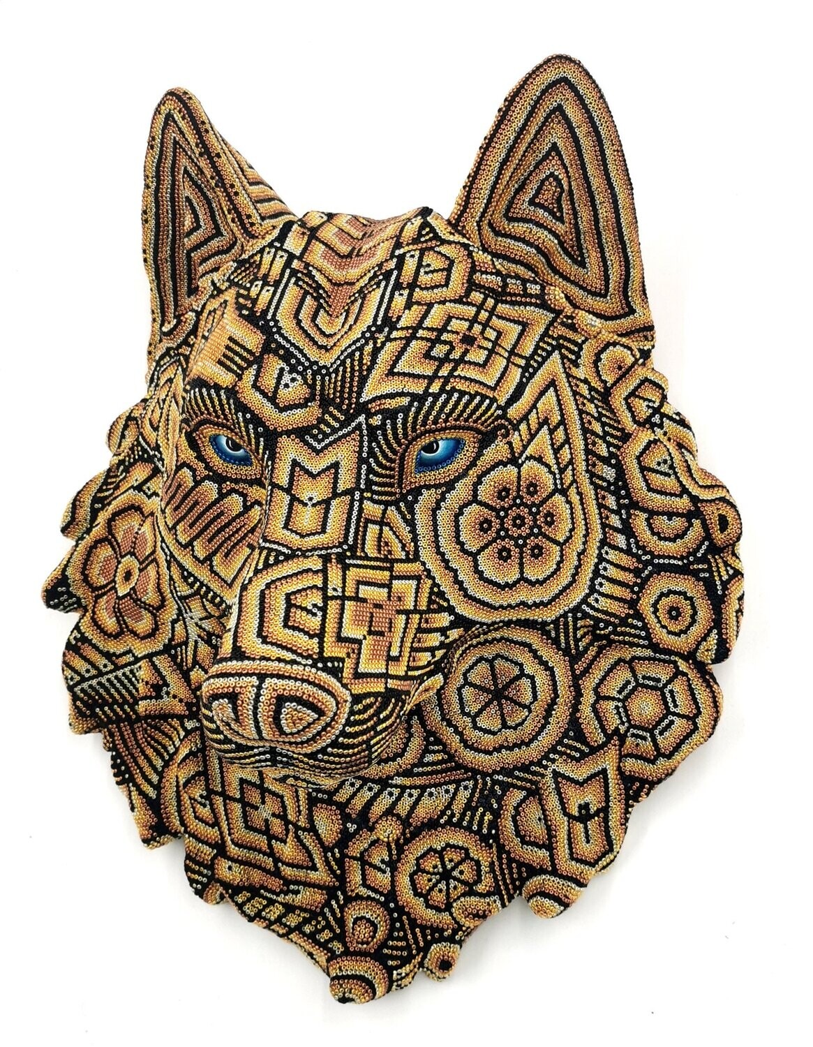"Cubist Golden Wolf"