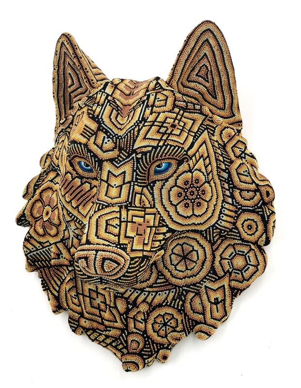 "Cubist Golden Wolf"