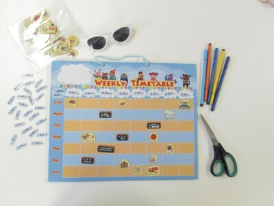 WEEKLY TIMETABLE PLANNING MAGNETIC BOARD