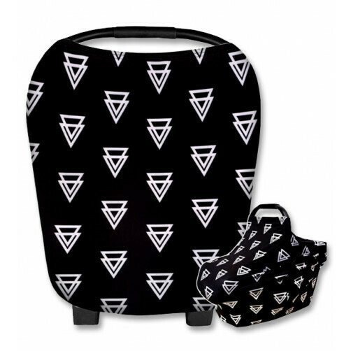 Black White Double Triangles Carrier Cover