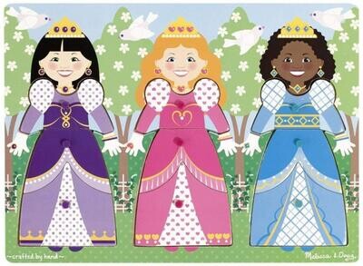 Dress-Up Princesses Peg Puzzle