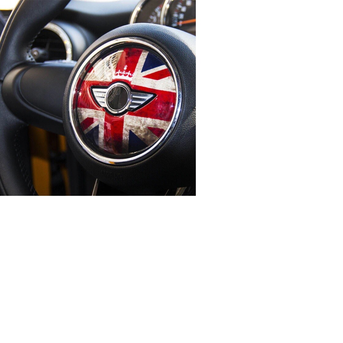 Union Jack Steering Wheel Center Sticker Decal Decoration for BMW MINI Cooper JCW F54 F55 F56 F60 New Countryman Car Styling