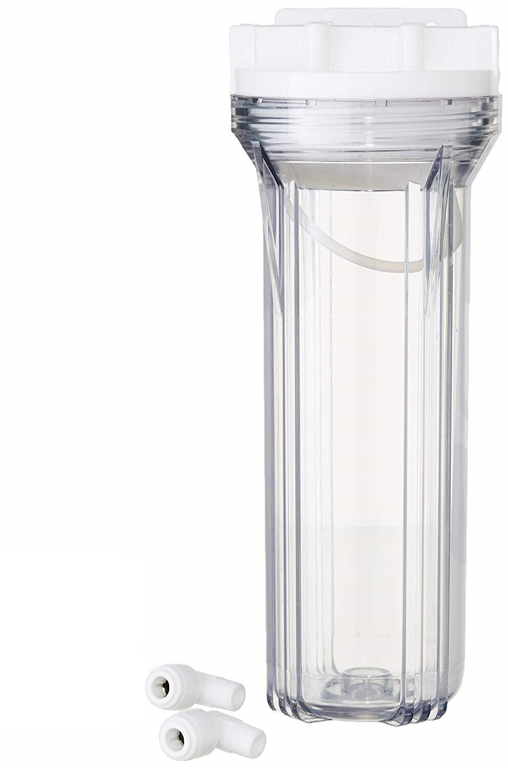10 Inch Transparent Pre Filter Housing with 1/4" Elbow Connector for  Domestic Water Purifer