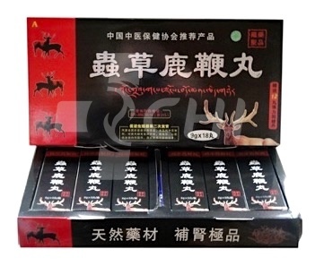 Пилюли для мужской потенции на оленьих пантах и кордицепсе "Чунцао Лужэнь" (Quan lu dabu Wan)