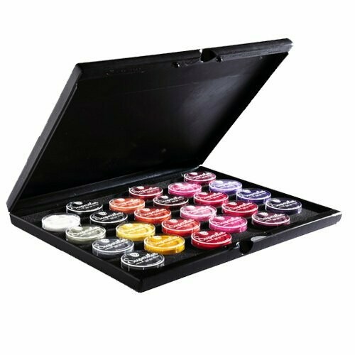 Maletín Negro para 24 unidades de maquillaje al agua de 16 g (VACIO)