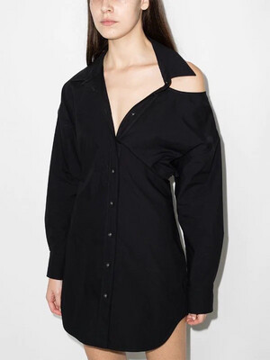 ALEXANDER WANG.T Cotton Poplin Cutout Shirtdress