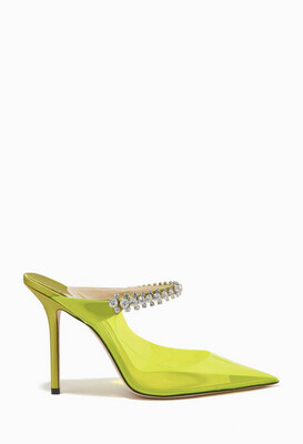 JIMMY CHOO Neon Plexi Bing Mule 100