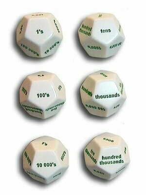 Place Value Words Dice