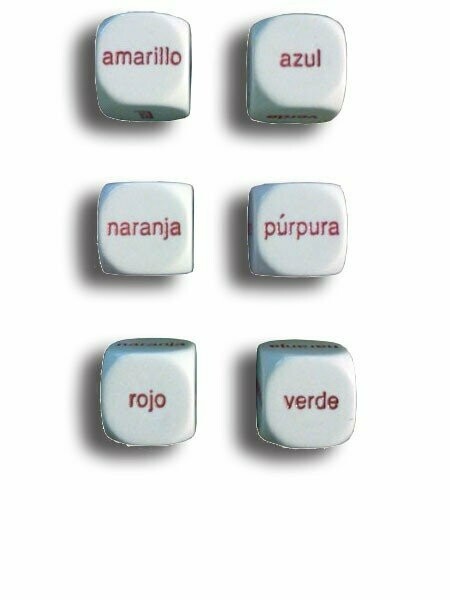 Spanish Color Words Dice