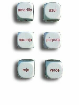 Spanish Color Words Dice