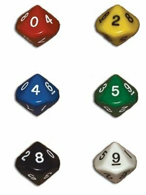 0 to 9 Numbered Dice | Summerbook