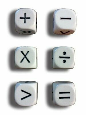 Six Function Dice with Equals Sign
