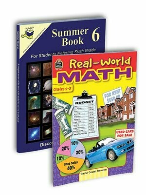 Summer Book 6 Math Challenge Bundle