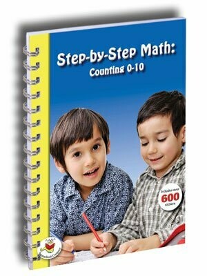 Step-by-Step Math: Counting 0 to 10 - book with over 600 stickers